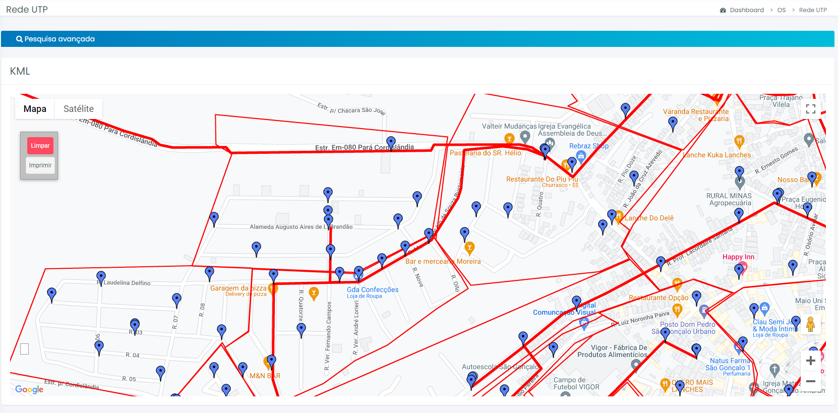 Mapas De Rede Ispcloud